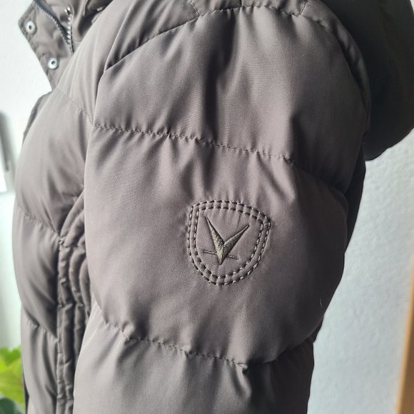 Fuchs & Schmitt Women's Brown Hooded Original Feather Down Quilted Parka Coat M - Picture 12 of 16